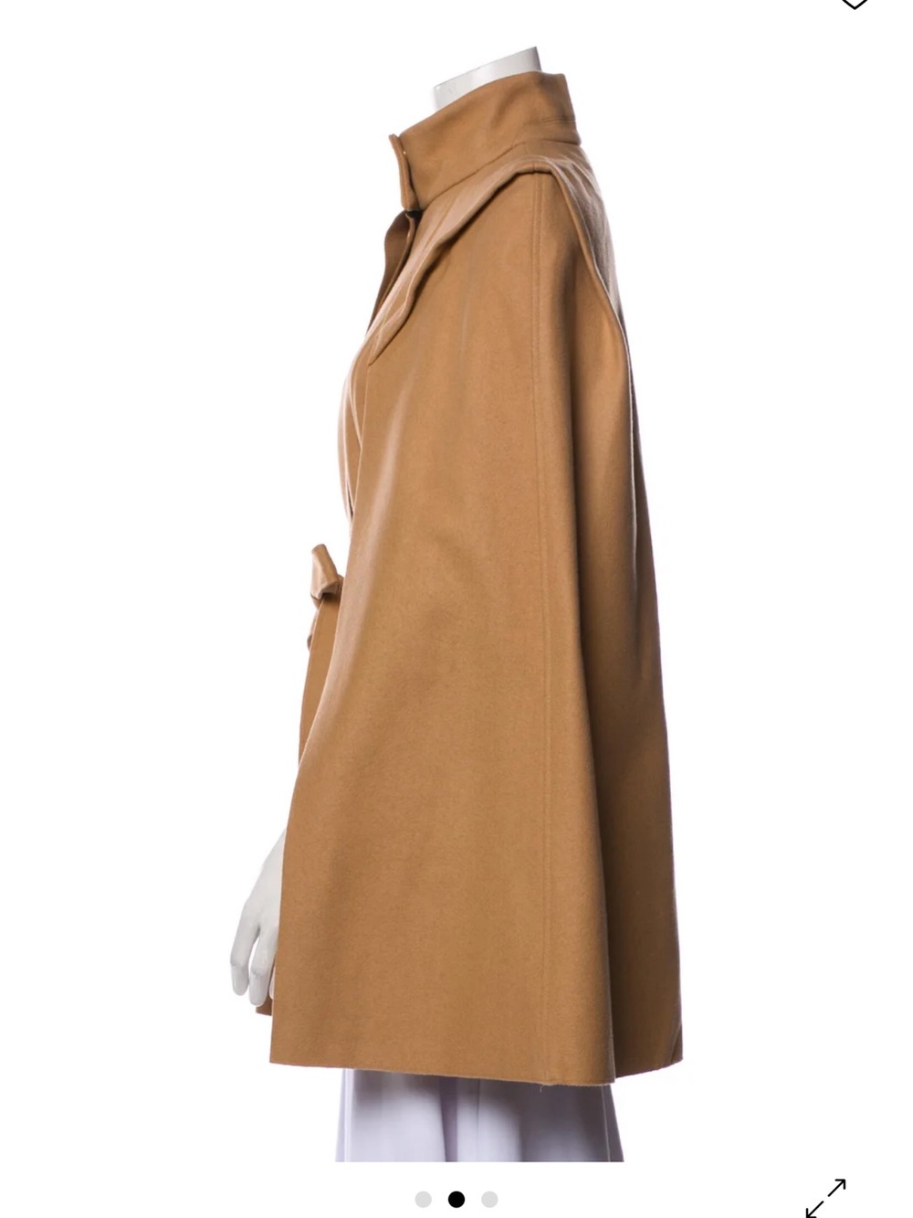 NWOT Maje NYC Wool Luxury Cape in Camel Lined with Waist Tie Size 4-6 (Small) - Picture 7 of 15